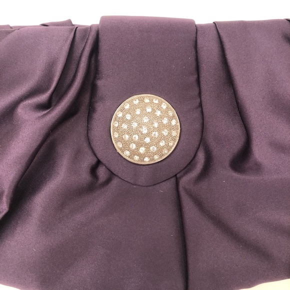 Purple clutch purse with sparkle clasp - Picture 2 of 6